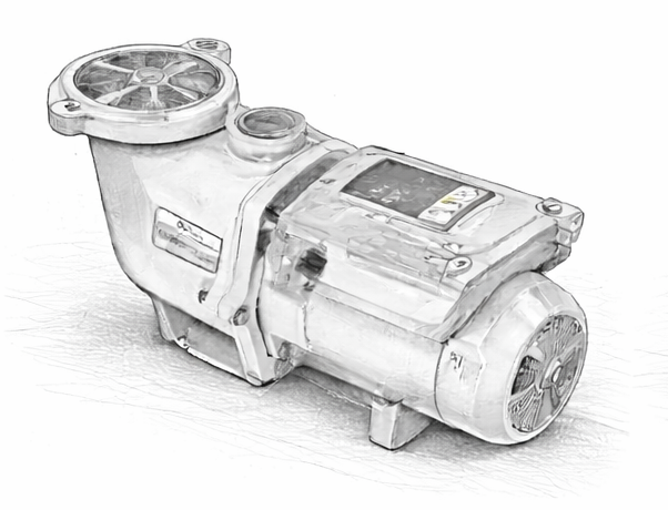 Variable speed circulation pump used for pool water movement and filtration